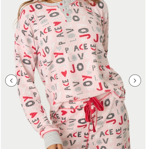 PJ SALVAGE Peace Love Joy Ski Jammie PJ Set Size XS - Picture 1 of 2